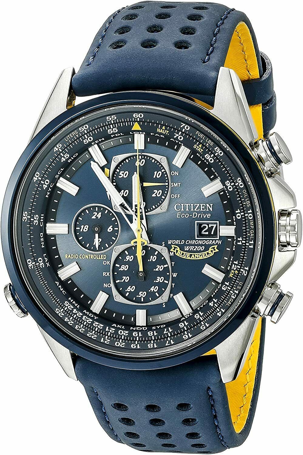 Citizen Men\'s Blue Angels World Chronograph Eco Drive Watch AT8020-03L NEW Citizen Men\'s Blue Angels World Chronograph Eco Drive Watch AT8020-03L NEW