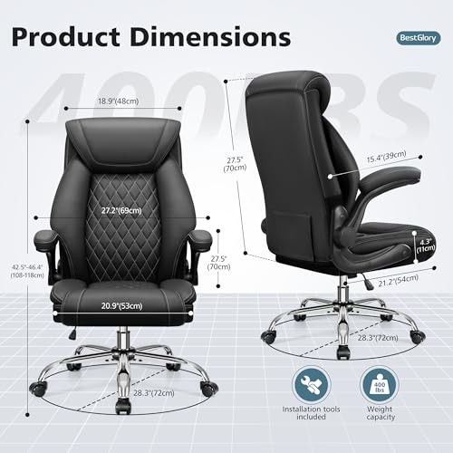 BLACK - GENERIC OFFICE CHAIR, ERGONOMIC HIGH BACK HOME OFFICE DESK CHAIR, BIG