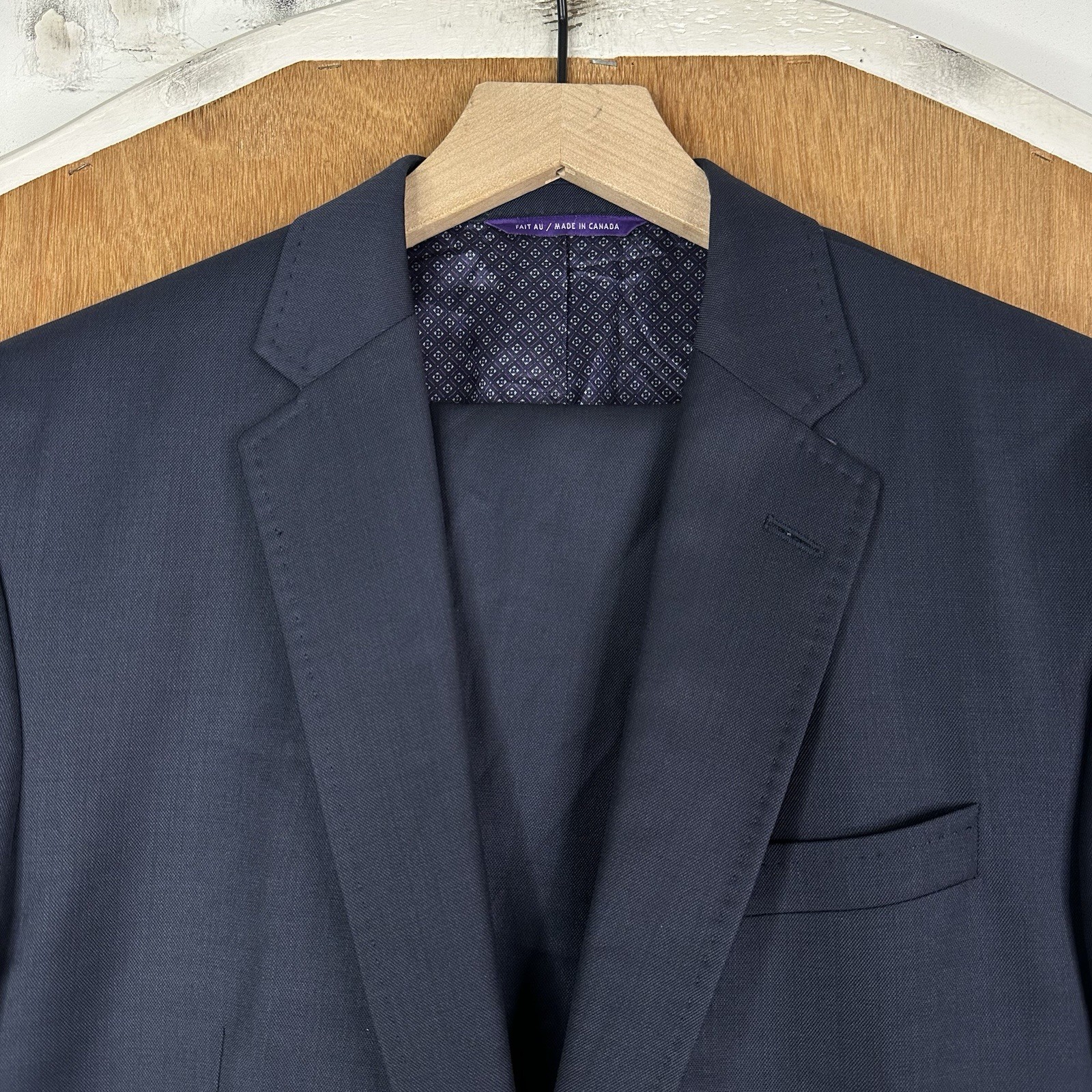 Ted Baker Suit Mens 40R Navy Blue 2 Button Wool All Season endurance Pants 36x29