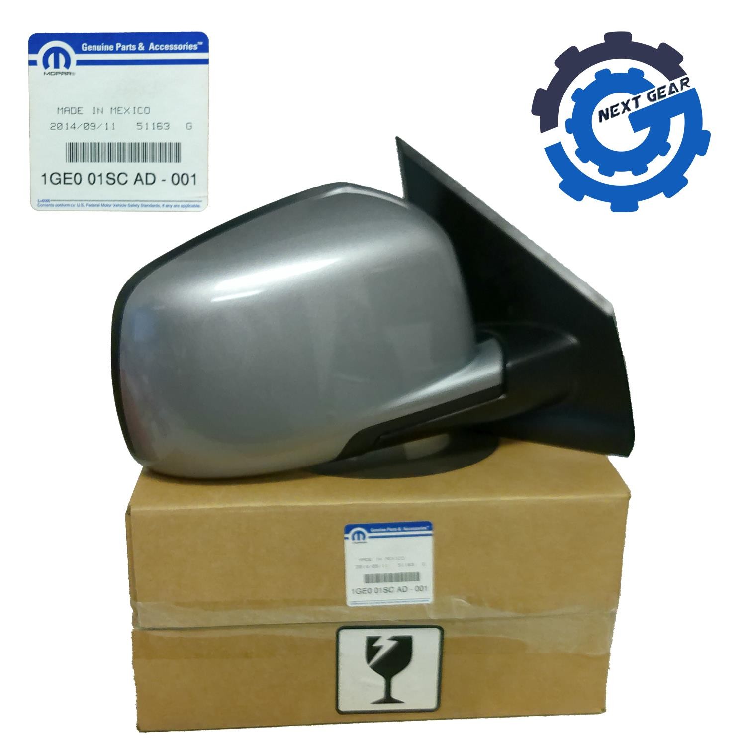 Mopar Right Billet Silver Door Mirror 2015 19 Dodge Journey 1GE001SCAD New OEM