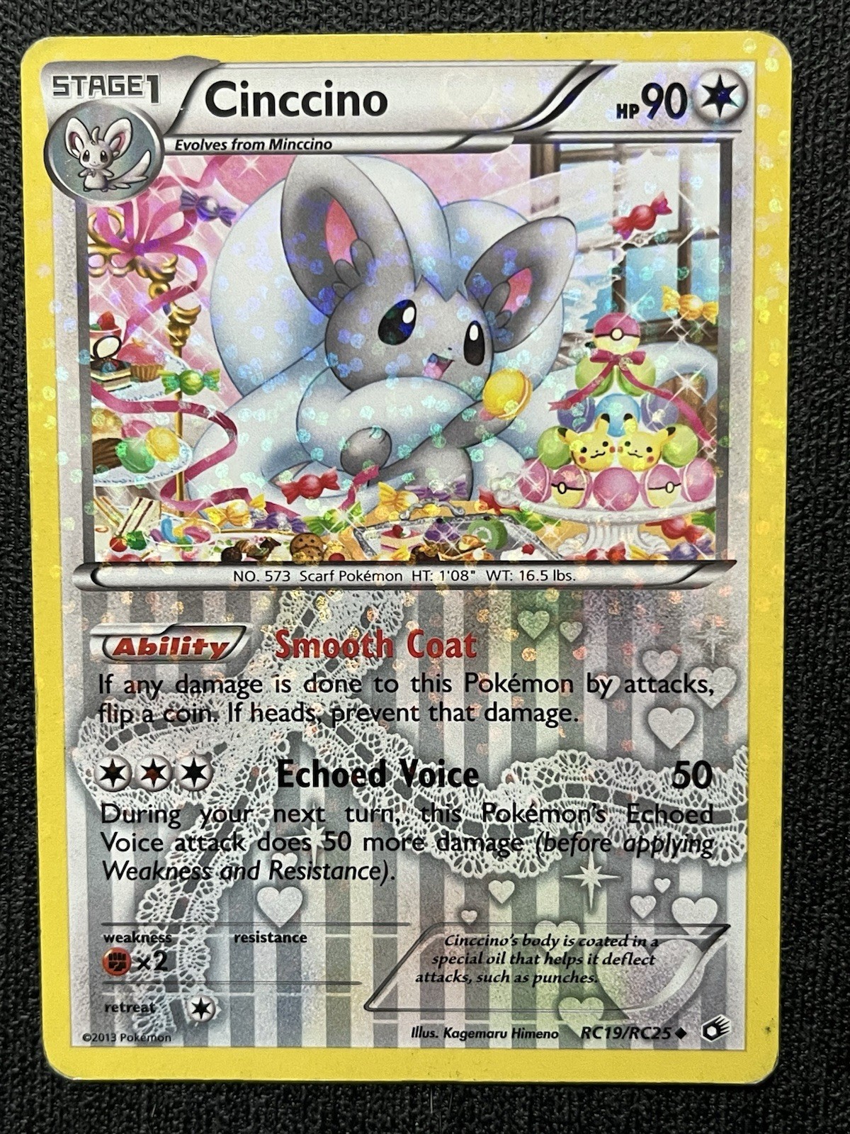 ⁠2013 Pokemon Legendary Treasures Radiant Collection Cinccino RC19/RC25 MP⁠