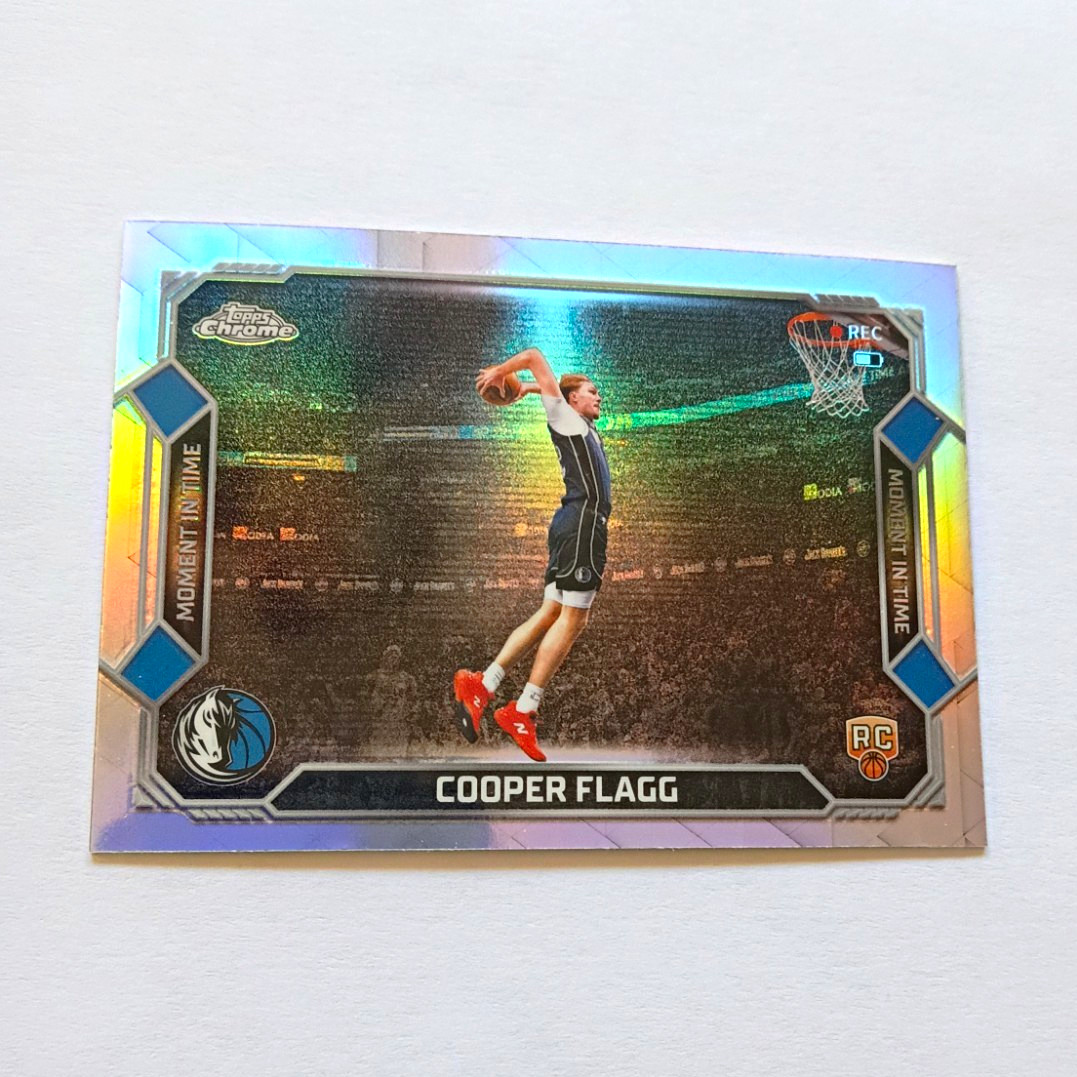 Topps 2025-26 Chrome Update Cooper Flagg RC Moment in Time #MT-16 Refractor Topps 2025-26 Chrome Update Cooper Flagg RC Moment in Time #MT-16 Refractor
