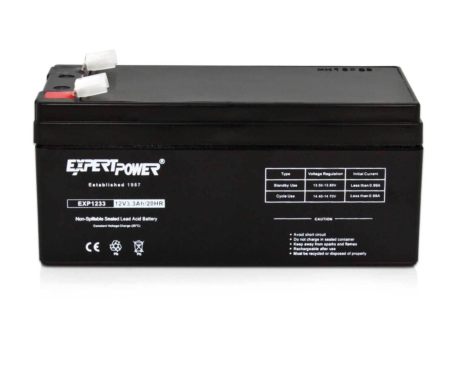 Expert Power 12V 3.3Ah SLA Battery For 3.5Ah BP3-12 BP3.6-12, CF12V2.6 CFM12V3