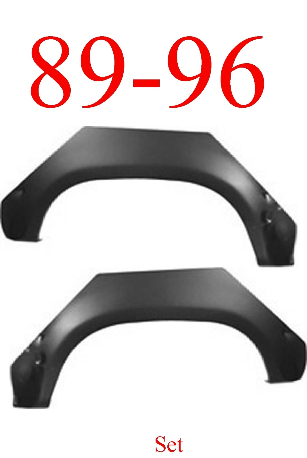 89 96 Toyota Pick Up Upper Arch Set Panel, 2WD & 4WD, Both Sides Included