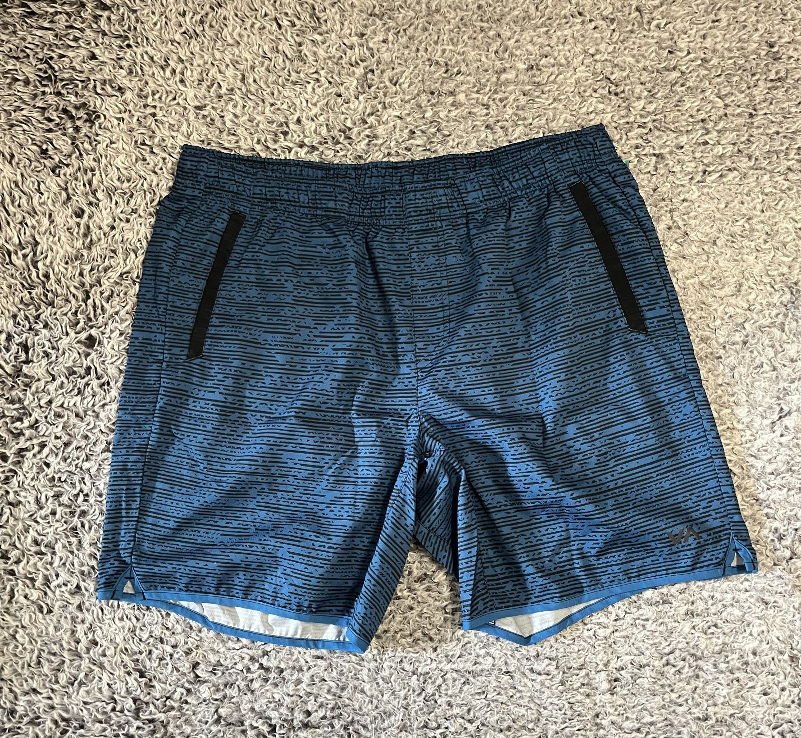 RVCA Shorts Adult Extra Large Blue Yogger Stretch Lightweight Outdoor 7\