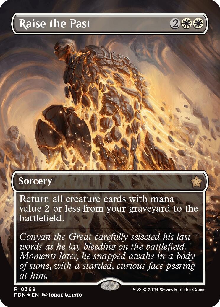 Raise the Past (Borderless) (Mana Foil) #369 *Foil* (NM) Foundations (FDN) MTG