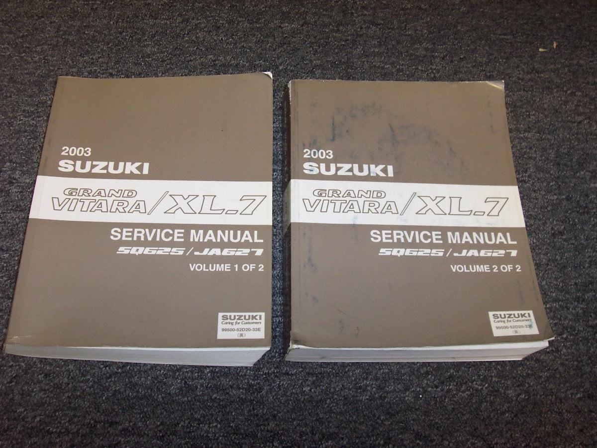 2003 Suzuki Grand Vitara SUV Shop Service Repair Manual Set JLX JX 2.5L V6 2003 Suzuki Grand Vitara SUV Shop Service Repair Manual Set JLX JX 2.5L V6
