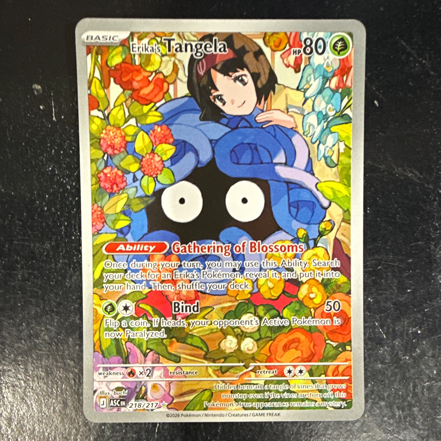Pokemon TCG Erika\'s Tangela SV 151 218/217 Illustration Rare Full Art Holo EN