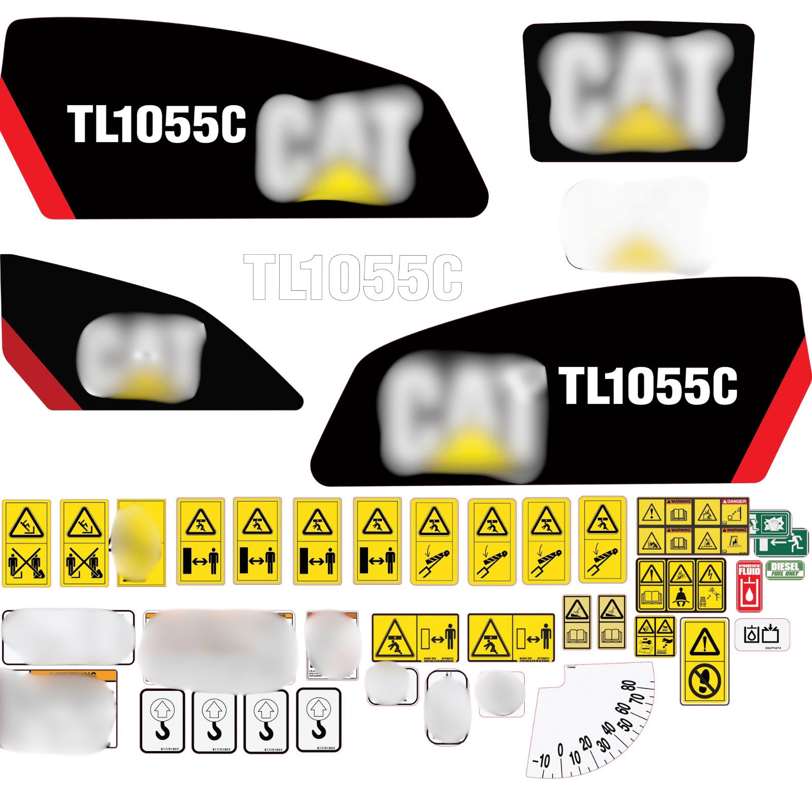 Compatible with TL1055C Decal Kit Telehandler Stickers - Compatible with TL1055C Decal Kit Telehandler Stickers -