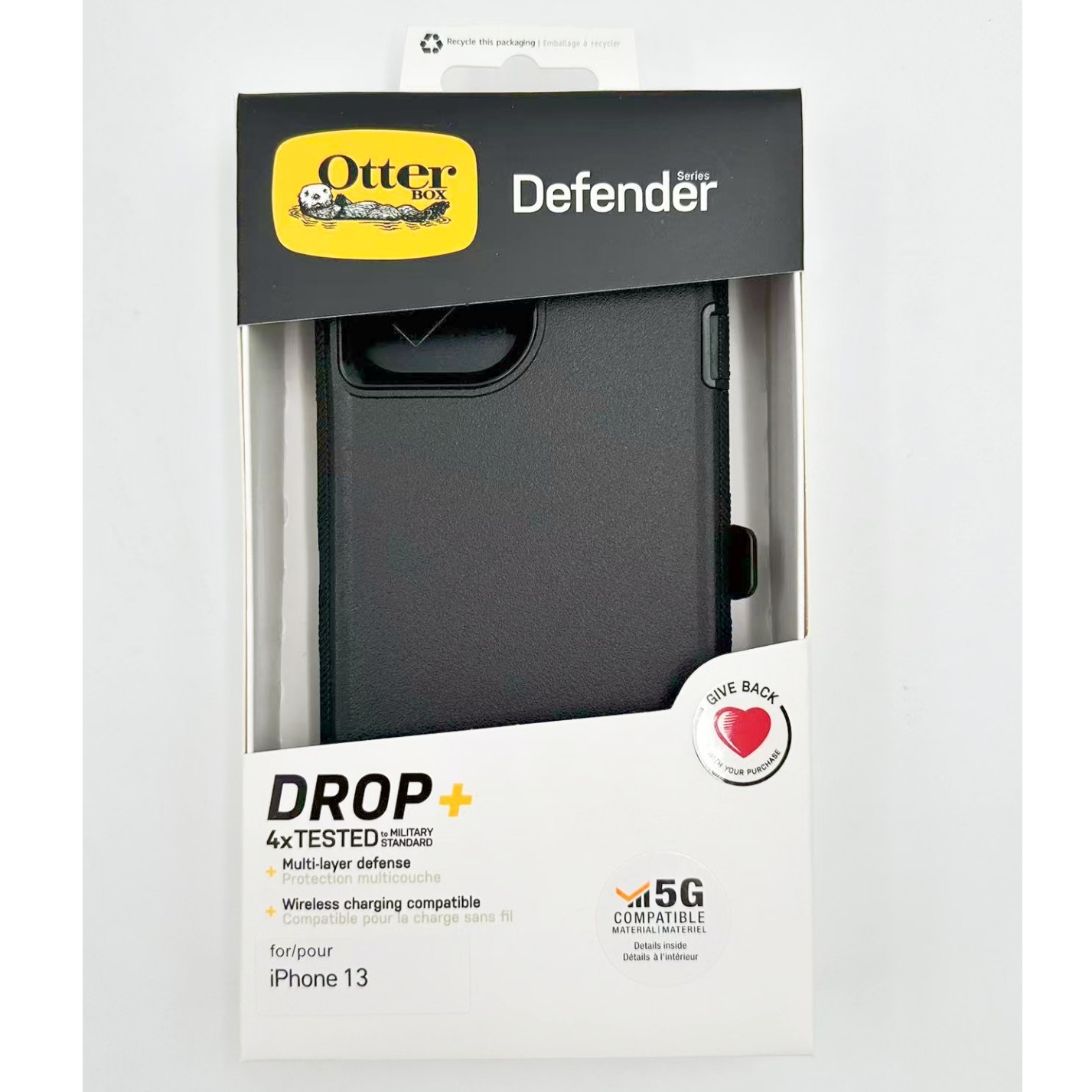 OtterBox Defender Case with Holster Case for iPhone 13, Black Case OtterBox Defender Case with Holster Case for iPhone 13, Black Case
