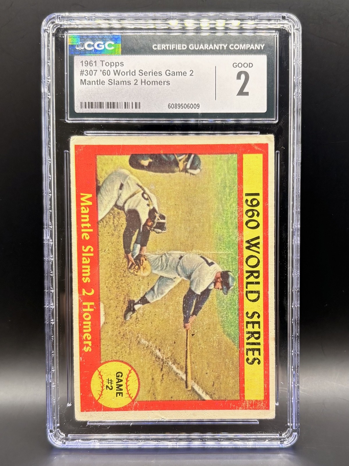 1961 Topps - World Series Mickey Mantle #307 CGC 2 1961 Topps - World Series Mickey Mantle #307 CGC 2