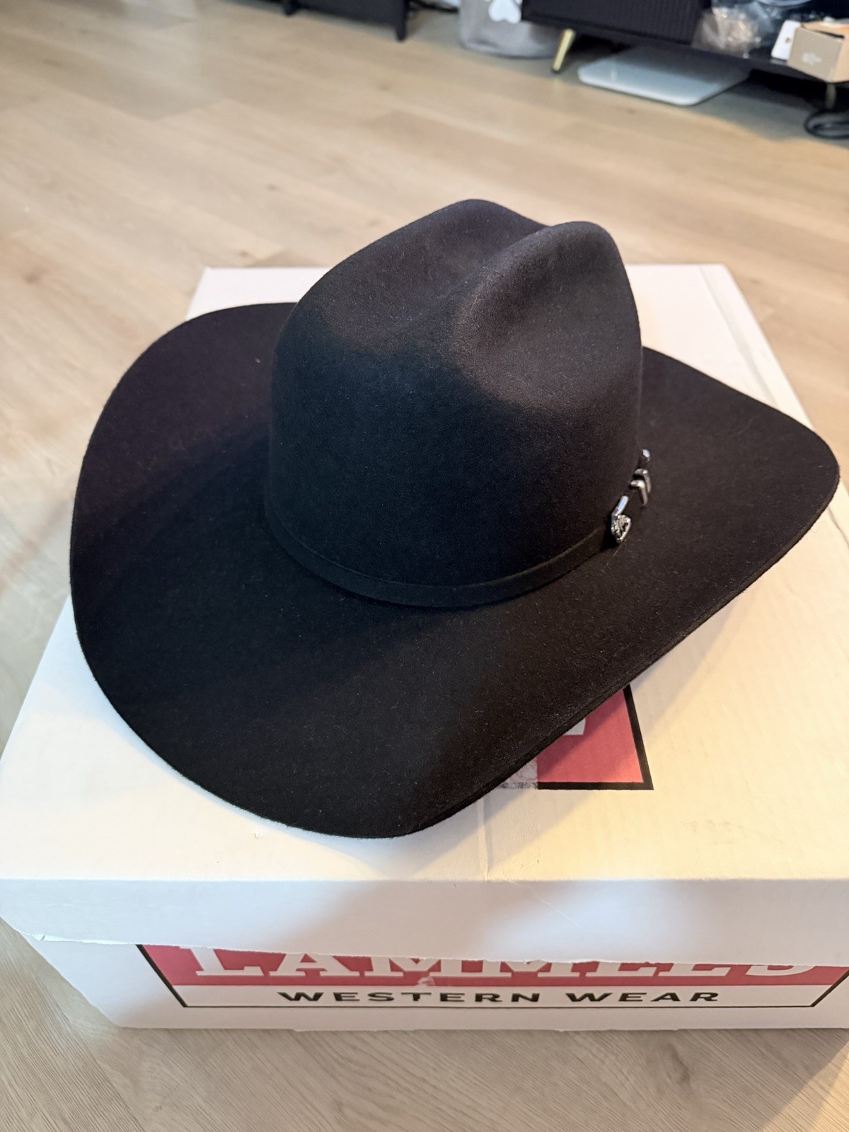 Stetson Men\'s Corral 4X Buffalo Black Felt Cowboy Hat-MADE IN USA .