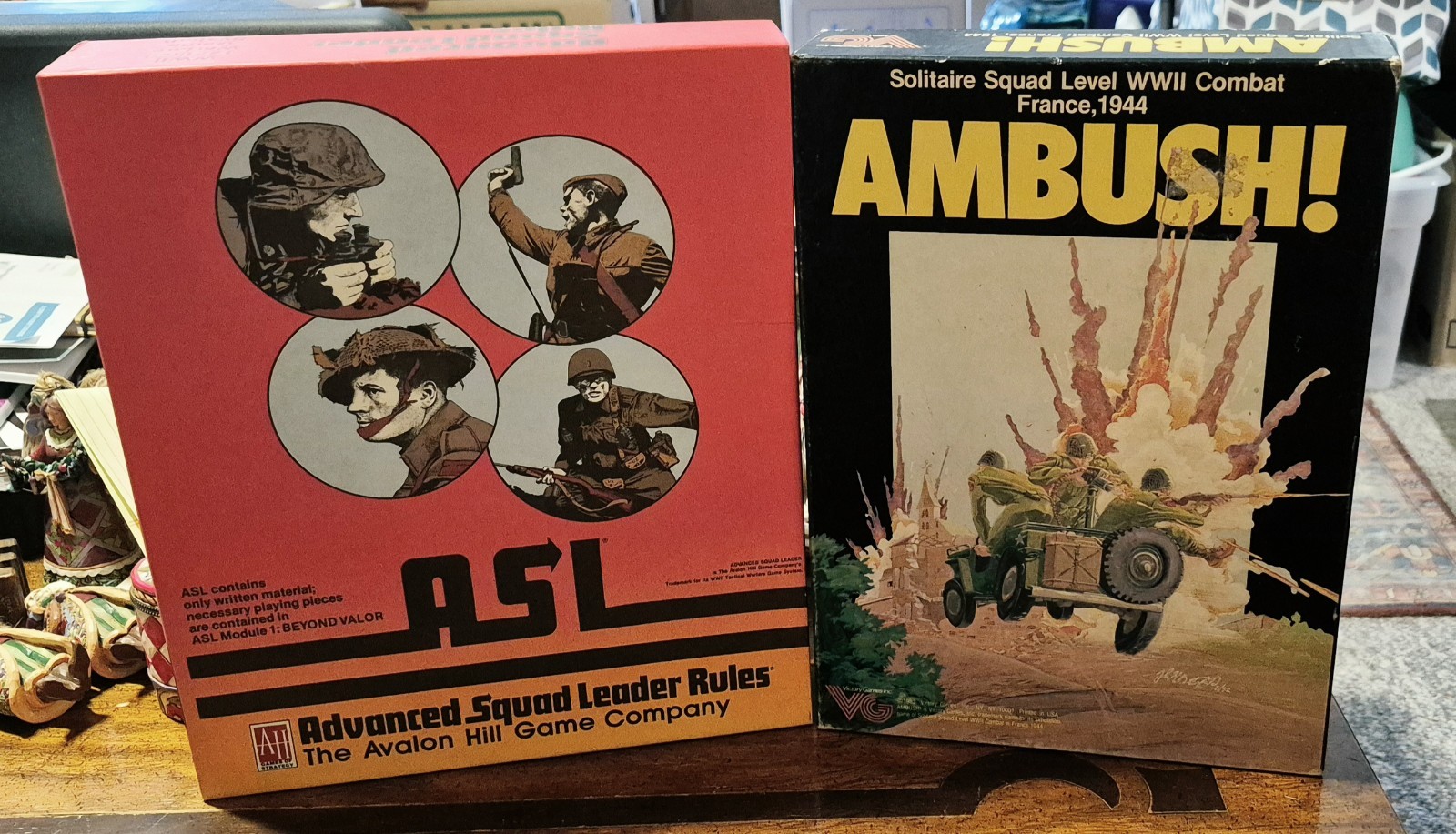 AMBUSH Solitaire Squad Level WWII Combat France 1944 Victory Games 1983