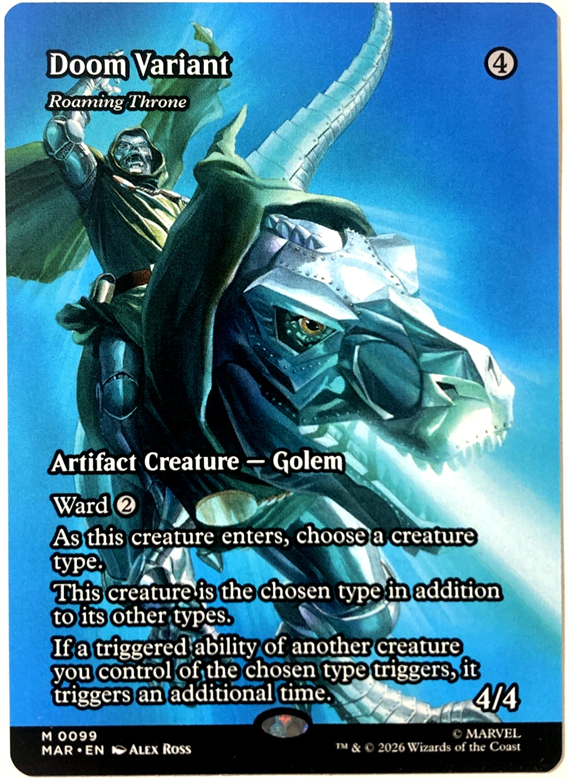 MTG Doom Variant - Roaming Throne (Borderless) Marvel Universe MAR 0099 NM