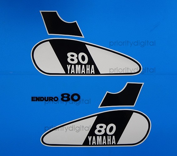 1975 75' yamaha Gt 80B enduro 5pc fuel tank decal graphic MX stickers motorcycle