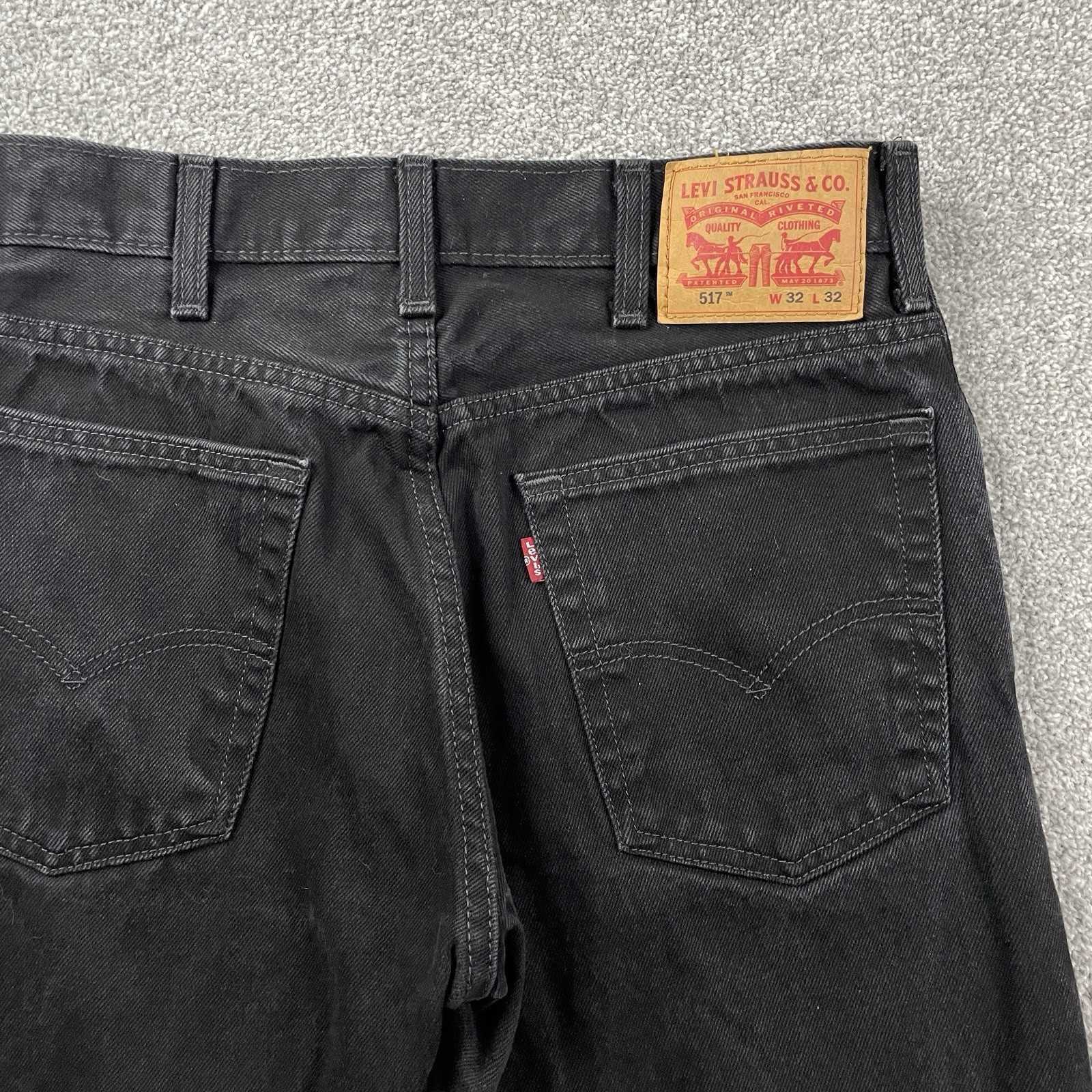 Levi’s 517 Slim Bootcut Cowboy Western Jeans Mens 32x32 Black Denim Workwear