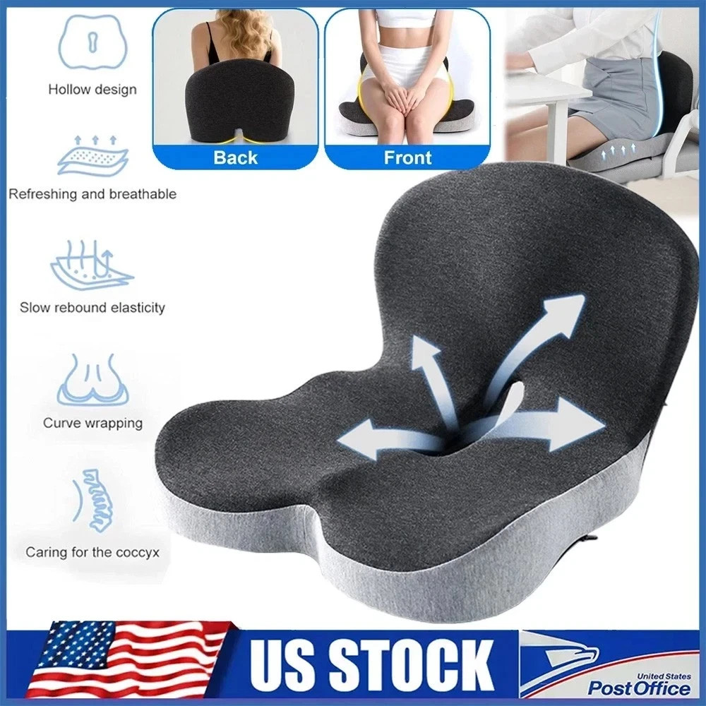 Trucker Seat Cushion for Long Sitting Memory Foam Seat Chair Cushion Office Car Trucker Seat Cushion for Long Sitting Memory Foam Seat Chair Cushion Office Car