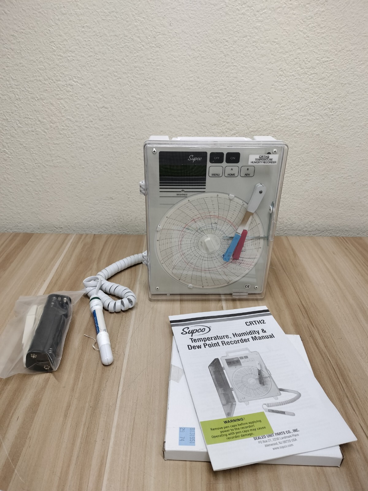 Supco CRTH2 Temperature Humidity & Dew Point Recorder