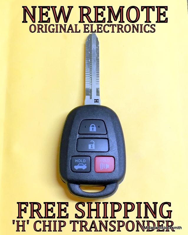 NEW 14-19 TOYOTA CAMRY COROLLA KEYLESS REMOTE FOB TRANSMITTER HYQ12BDM H CHIP