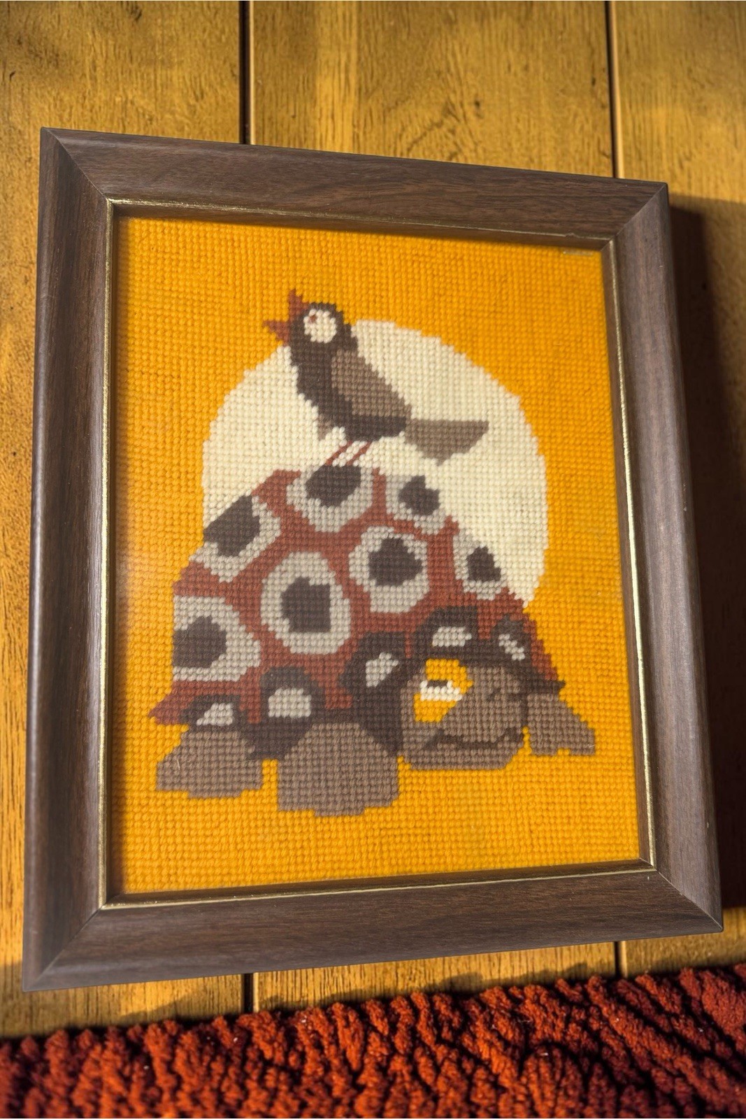 Vintage MCM Turtle Needlepoint Framed Wall Art MCM Decor Groovy Flower Power Vintage MCM Turtle Needlepoint Framed Wall Art MCM Decor Groovy Flower Power