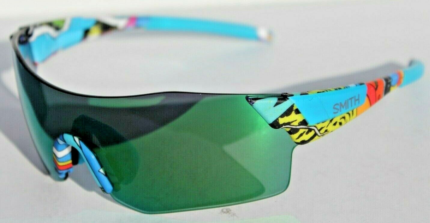 SMITH OPTICS Pivlock Arena/N Sunglasses Multi/Green ChromaPop Interchange NEW