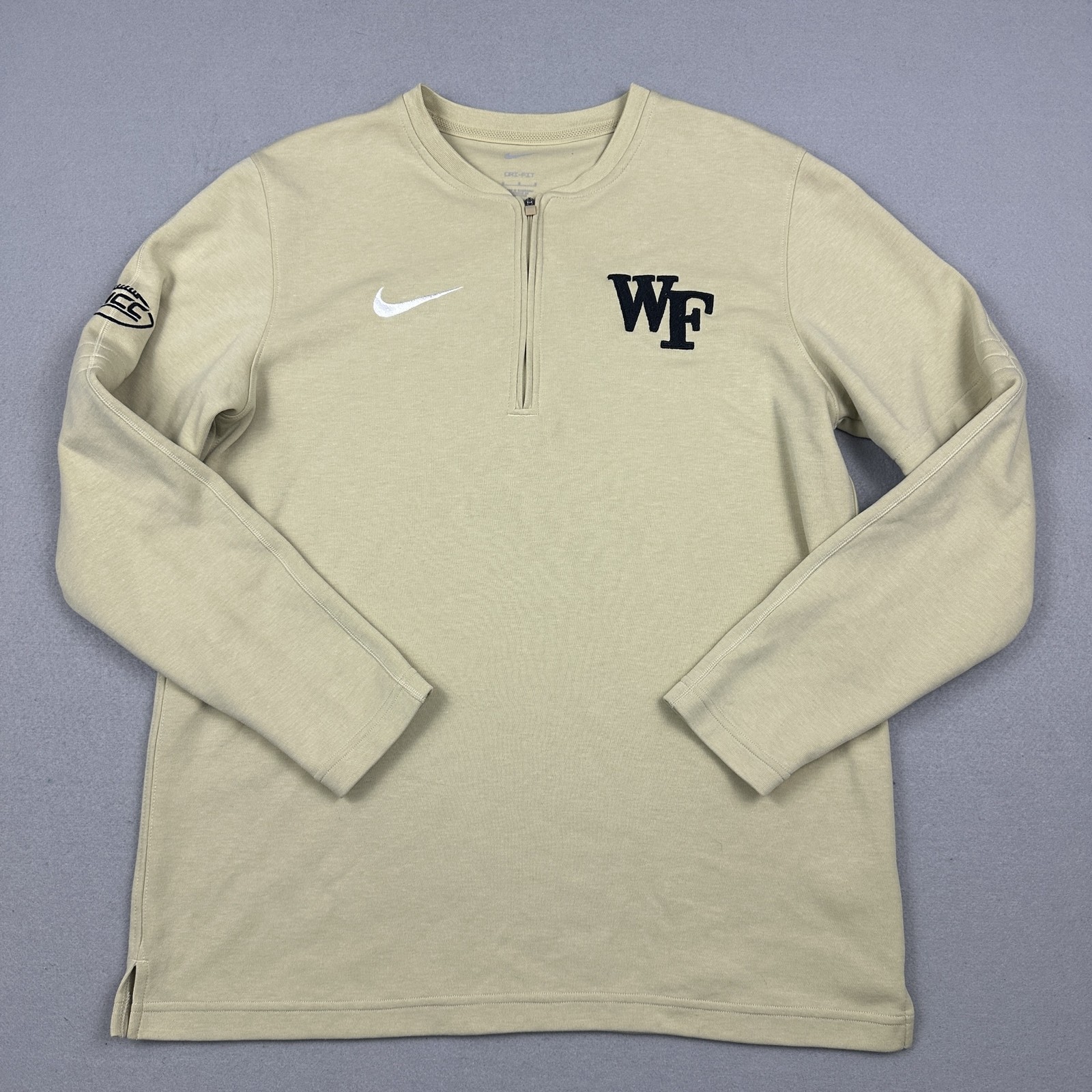 Wake Forest Sweatshirt Men Medium Gold Nike Football Dri-FIT Pullover NCAA ACC M Wake Forest Sweatshirt Men Medium Gold Nike Football Dri-FIT Pullover NCAA ACC M
