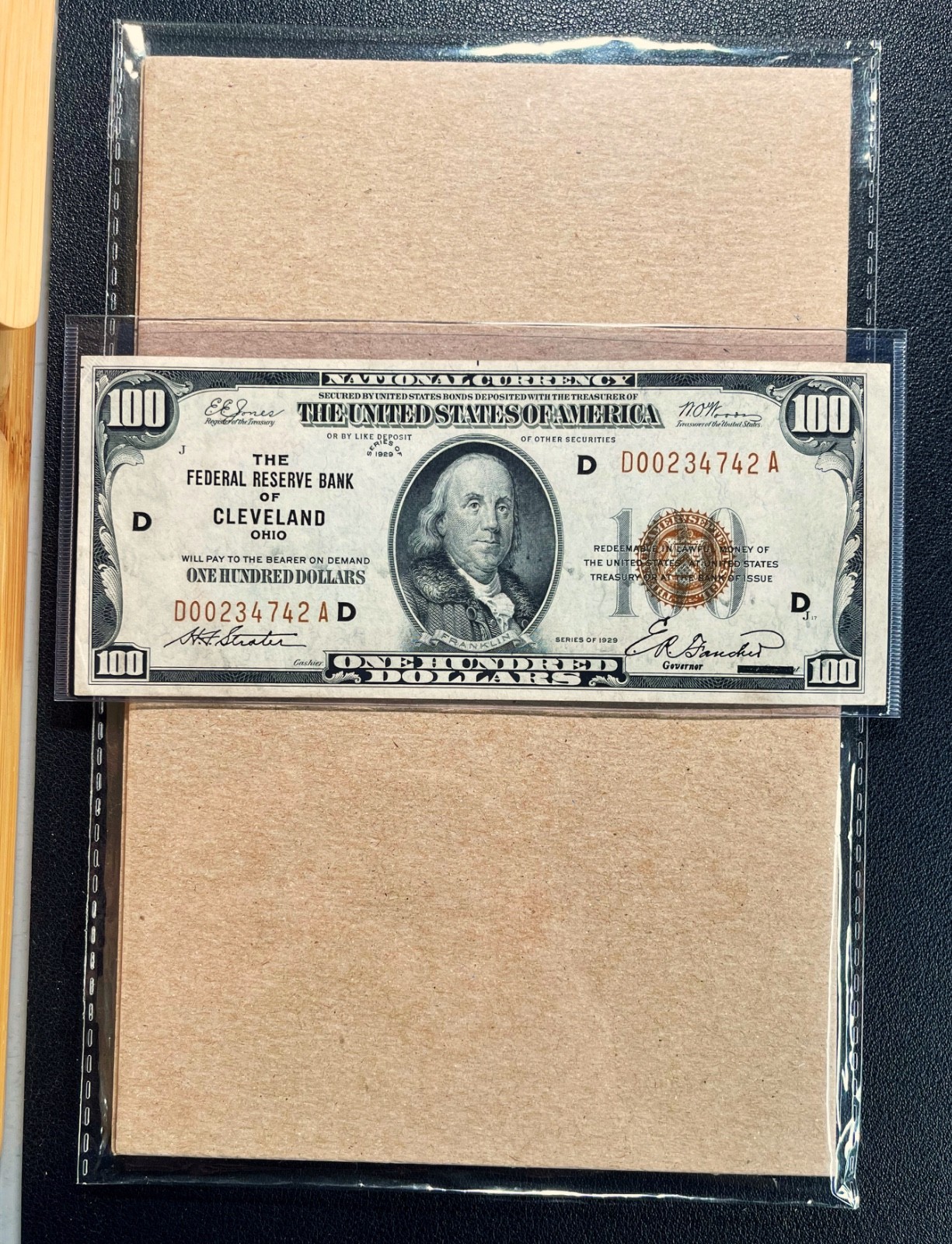 Fr. 1890-D 1929 $100 Federal Reserve Bank Note CLEVELAND - VF Fr. 1890-D 1929 $100 Federal Reserve Bank Note CLEVELAND - VF