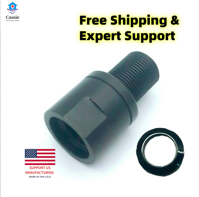 1/2x36 Female to 1/2x28 Male Steel Converter with Free Crush Washer Oxide Finish