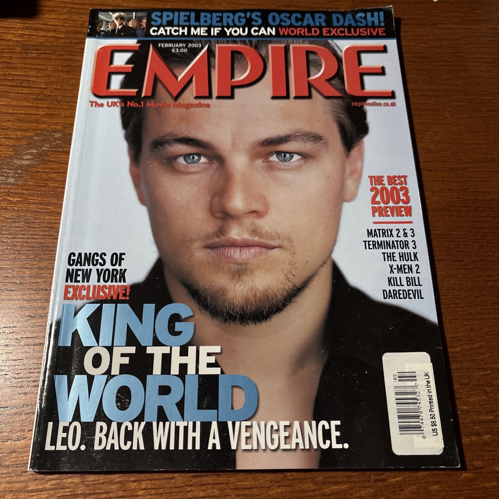 VTG 2003 Empire Magazine: Gangs of New York / Leonardo DiCaprio Terminator 2 & 3