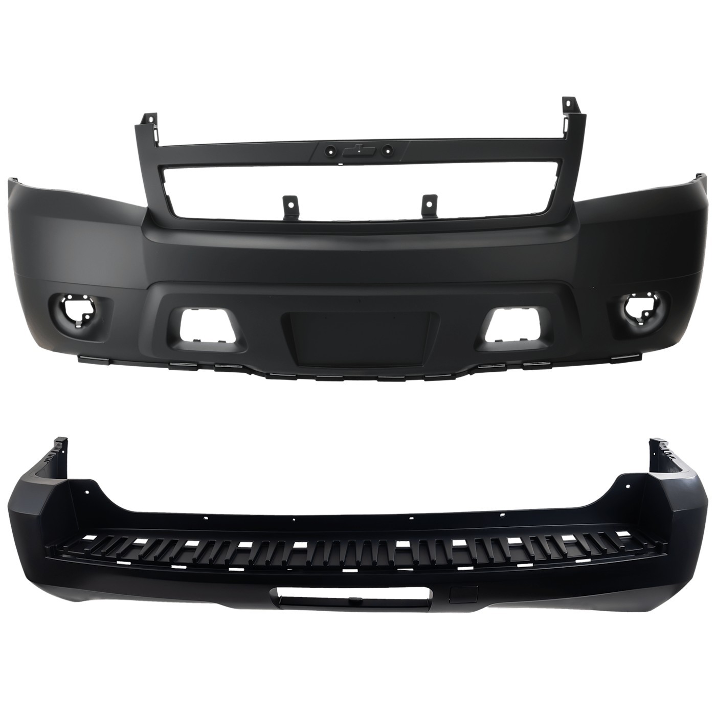 Bumper Covers Set of 2 Front & Rear for Suburban Chevrolet 1500 2500 07-13 Pair