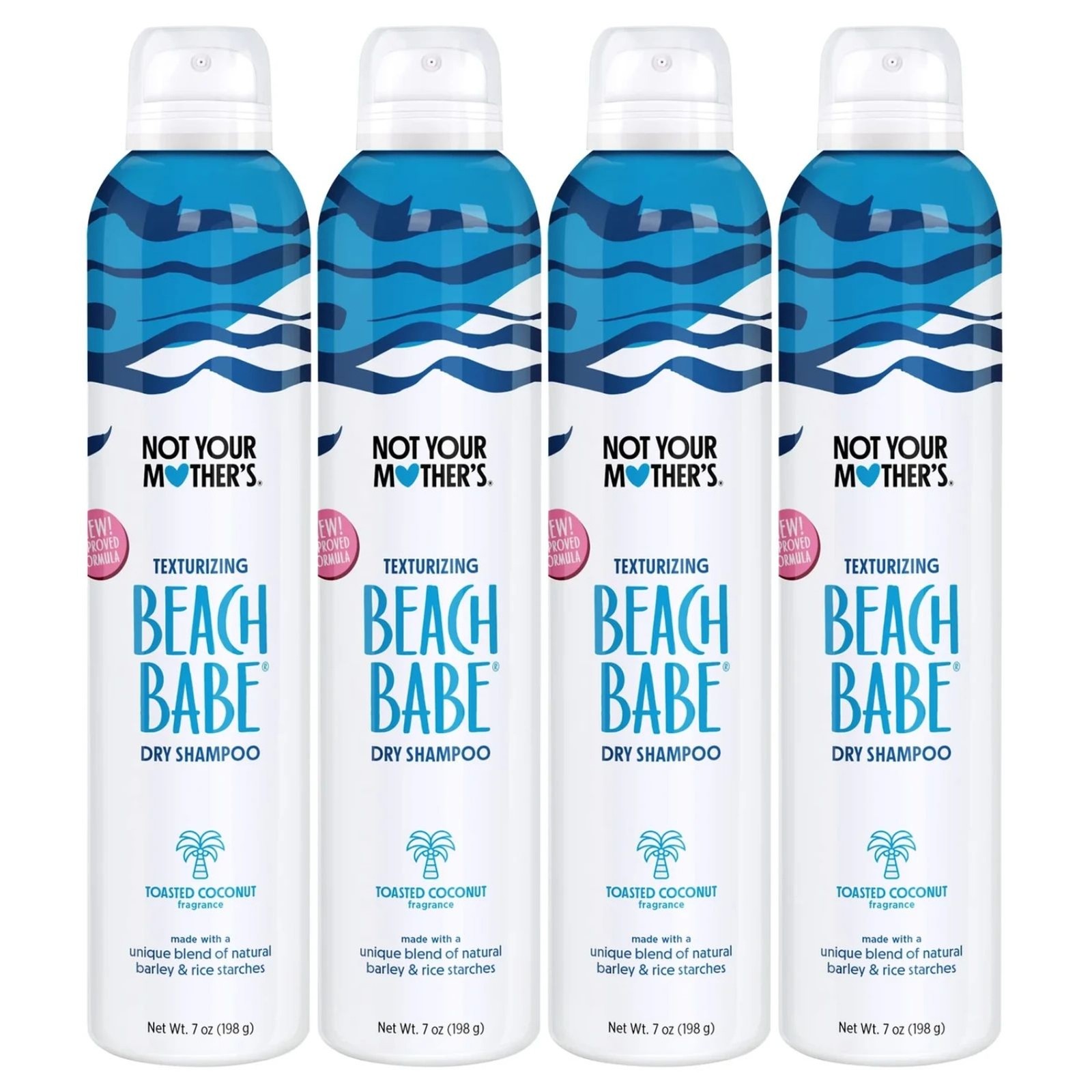4 Pack Not Your Mothers Beach Babe Dry Shampoo Toasted Coconut Aluminum Free 7oz 4 Pack Not Your Mothers Beach Babe Dry Shampoo Toasted Coconut Aluminum Free 7oz