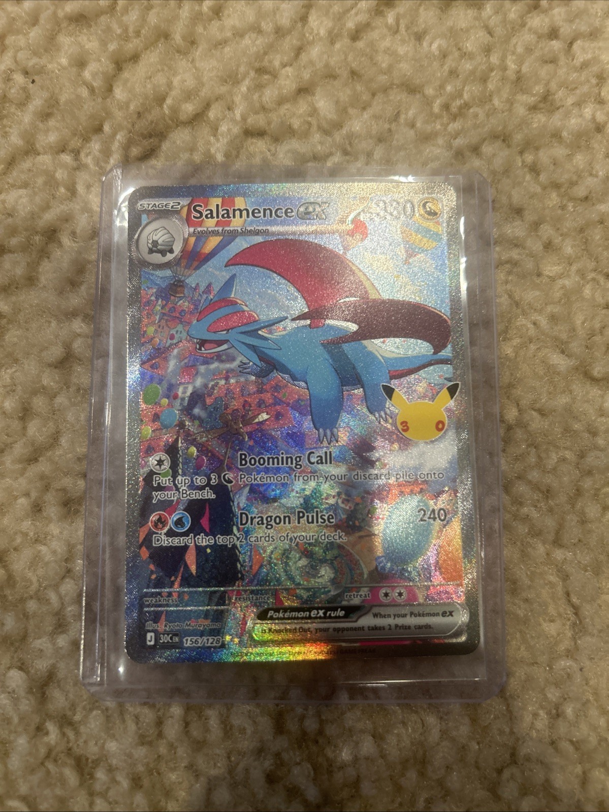 Salamence ex 156/128 Me: 30th Celebration Full Art SIR Holo Pokémon TCG - NM Salamence ex 156/128 Me: 30th Celebration Full Art SIR Holo Pokémon TCG - NM