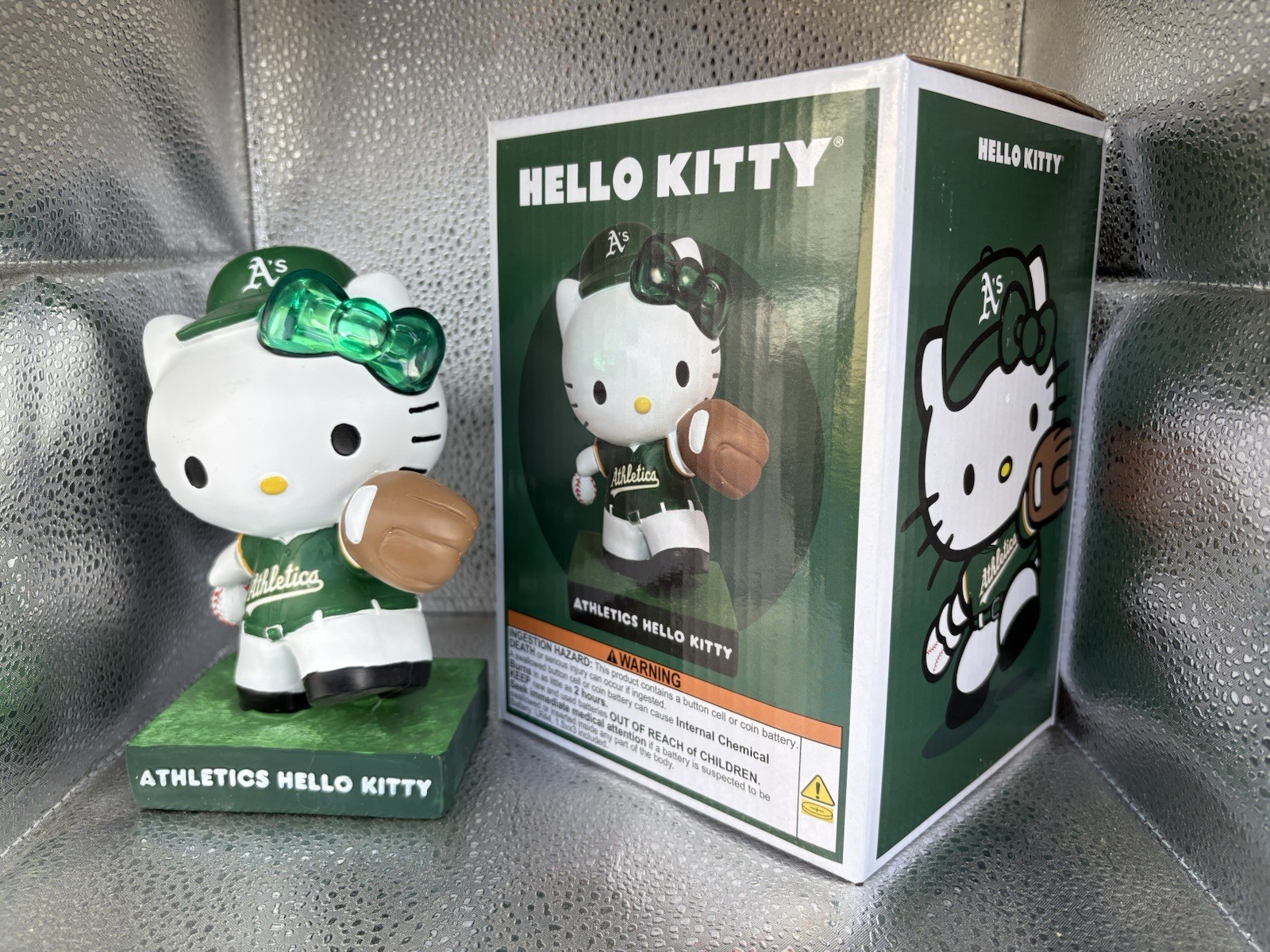 💚⚾️ Sacramento A\'s Athletics 2026 Hello Kitty Bobblehead Bobble 05.1.26 NIB