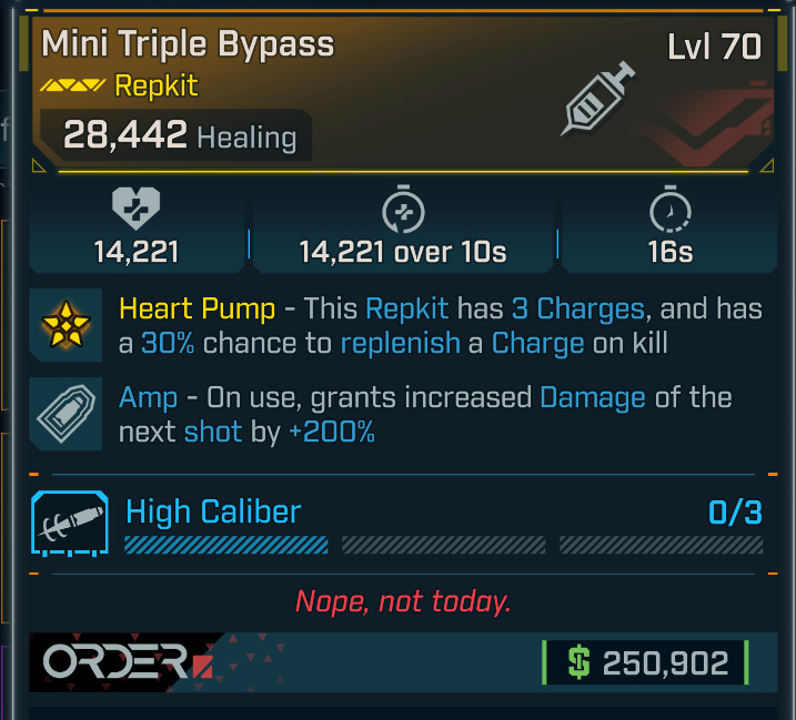 Borderlands 4 ⭐ LEVEL 70 ⭐MINI TRIPLE BYPASS REPKIT ⭐AMP