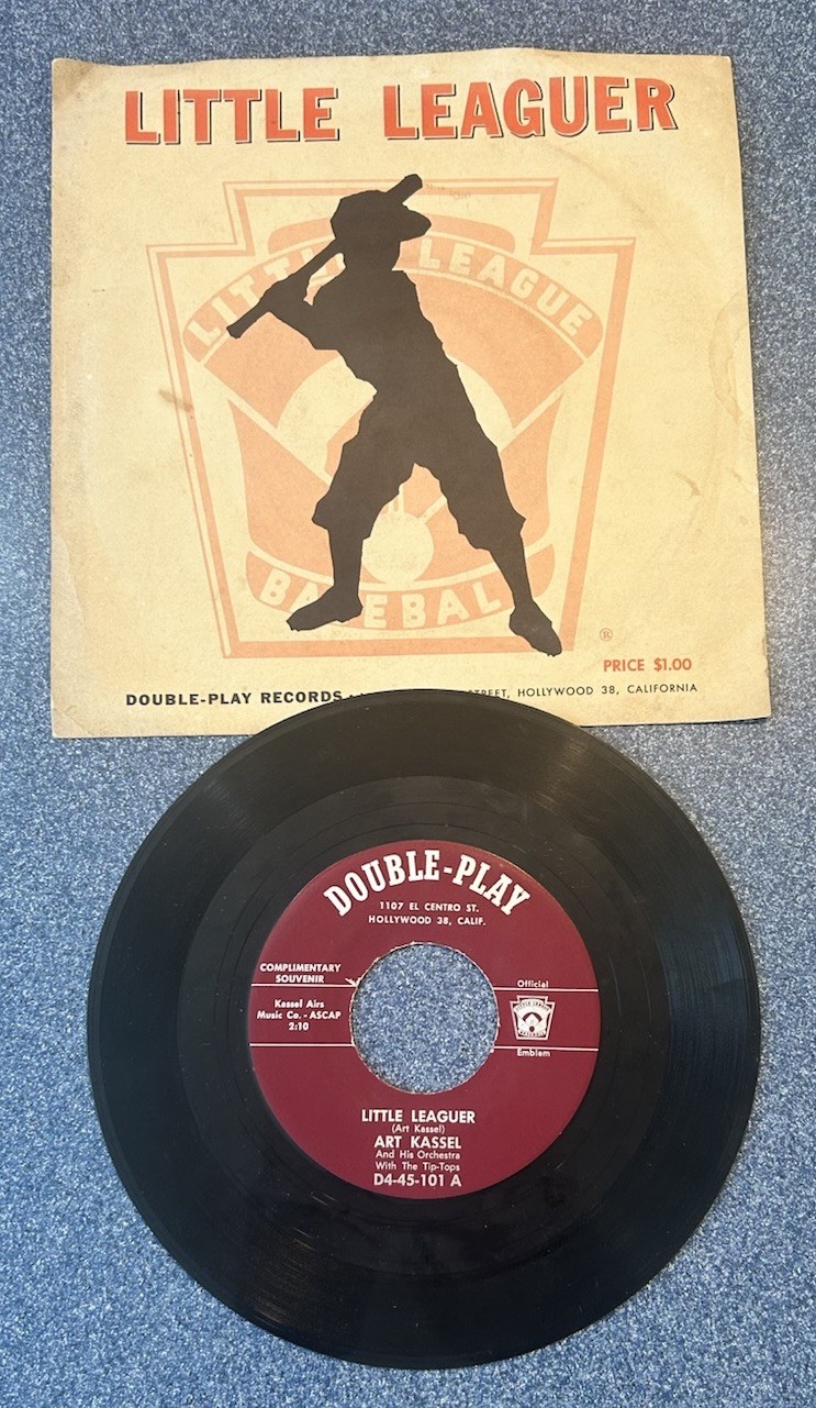 Little Leaguer Art Kassel 45rpm Record 1955 Double Play Baseball League Souvenir Little Leaguer Art Kassel 45rpm Record 1955 Double Play Baseball League Souvenir