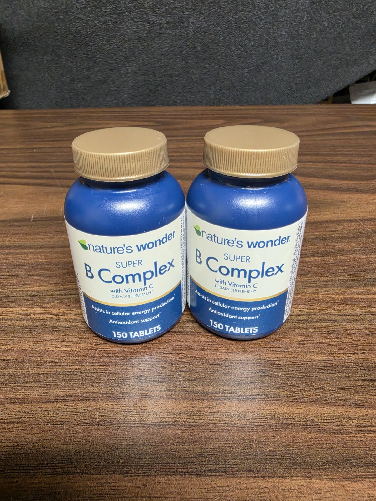 2pk - Nature\'s Wonder Super B Complex B with Vitamin C 150 Tablets (Exp 10/26) 2pk - Nature\'s Wonder Super B Complex B with Vitamin C 150 Tablets (Exp 10/26)