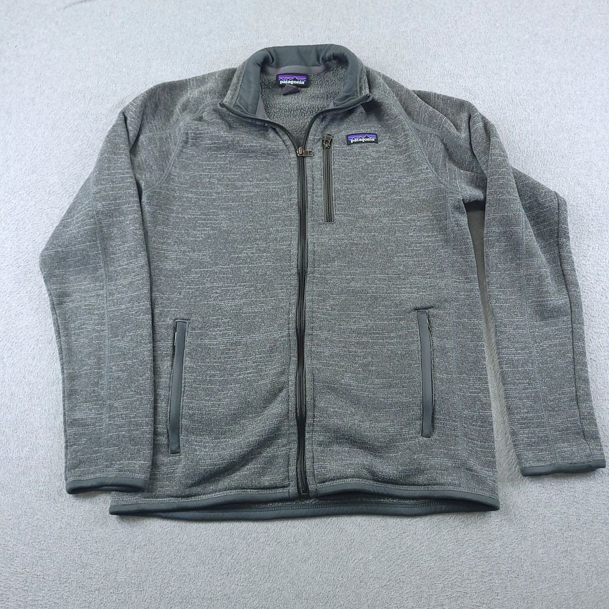Patagonia Better Sweater Jacket Mens Medium Gray Full Zip Fleece Worn Wear