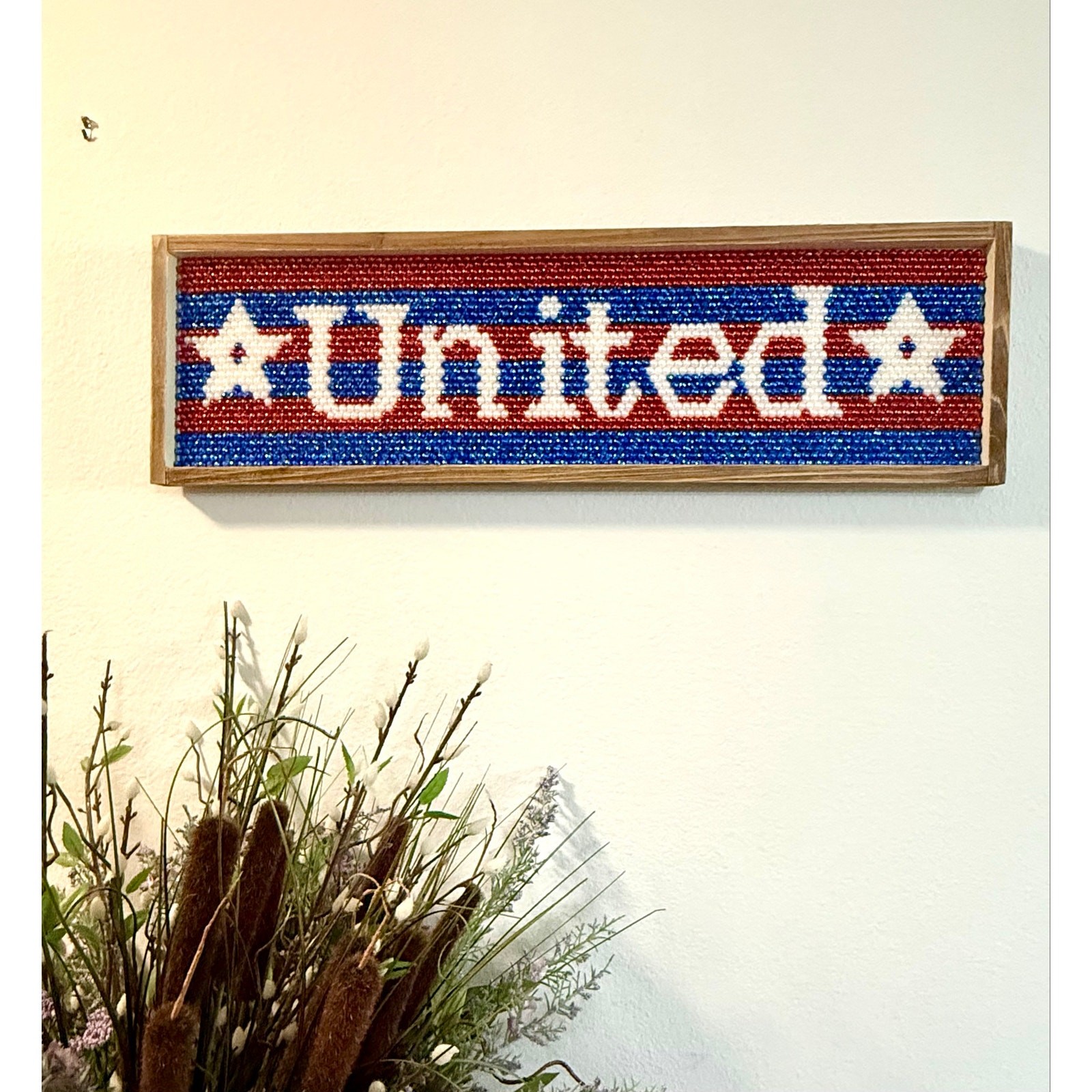 Original Patriotic Bead Mosaic Wall Art – \