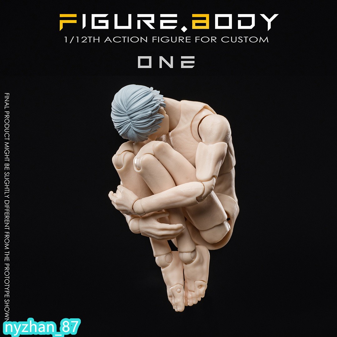 VTOYS x BMS VB002 One White Skin 1/12 Scale Action Figure Male Doll Body w/Head