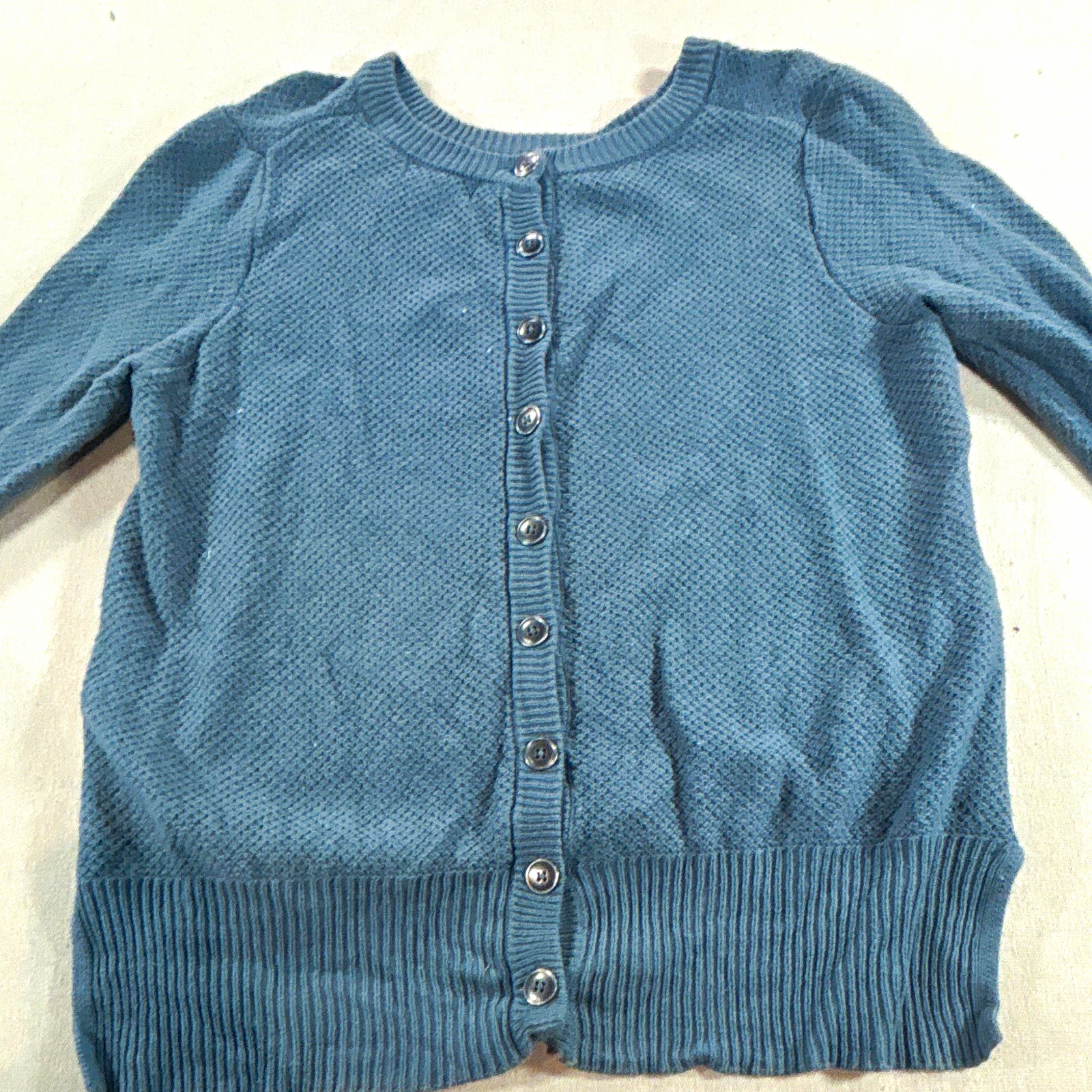 Downeast Women’s Blue Knit Crew Neck Button Front Cardigan Sweater, Size L Downeast Women’s Blue Knit Crew Neck Button Front Cardigan Sweater, Size L