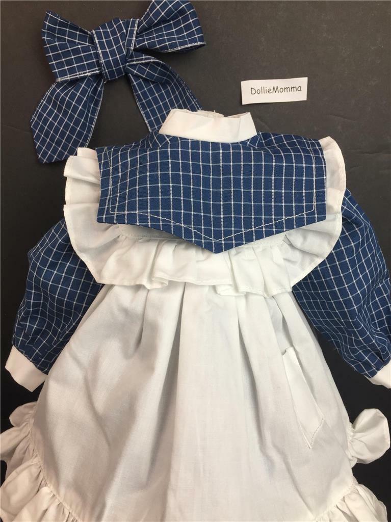American Girl Samantha Play Outfit~Dress~Pinafore~Hair Ribbon~Pleasant Company