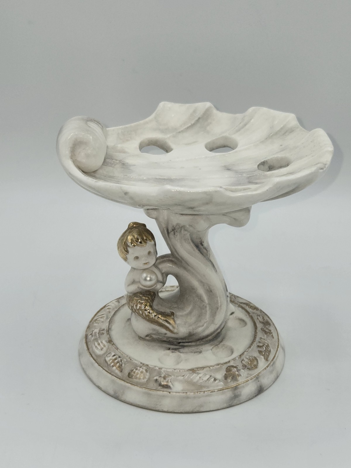Vintage Napcoware Toothbrush Holder Cherub Alabastro C-531 4.75”