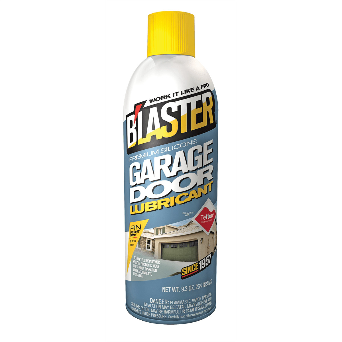 Blaster Garage Door Lubricant Spray Premium Silicone 9.3 Oz.