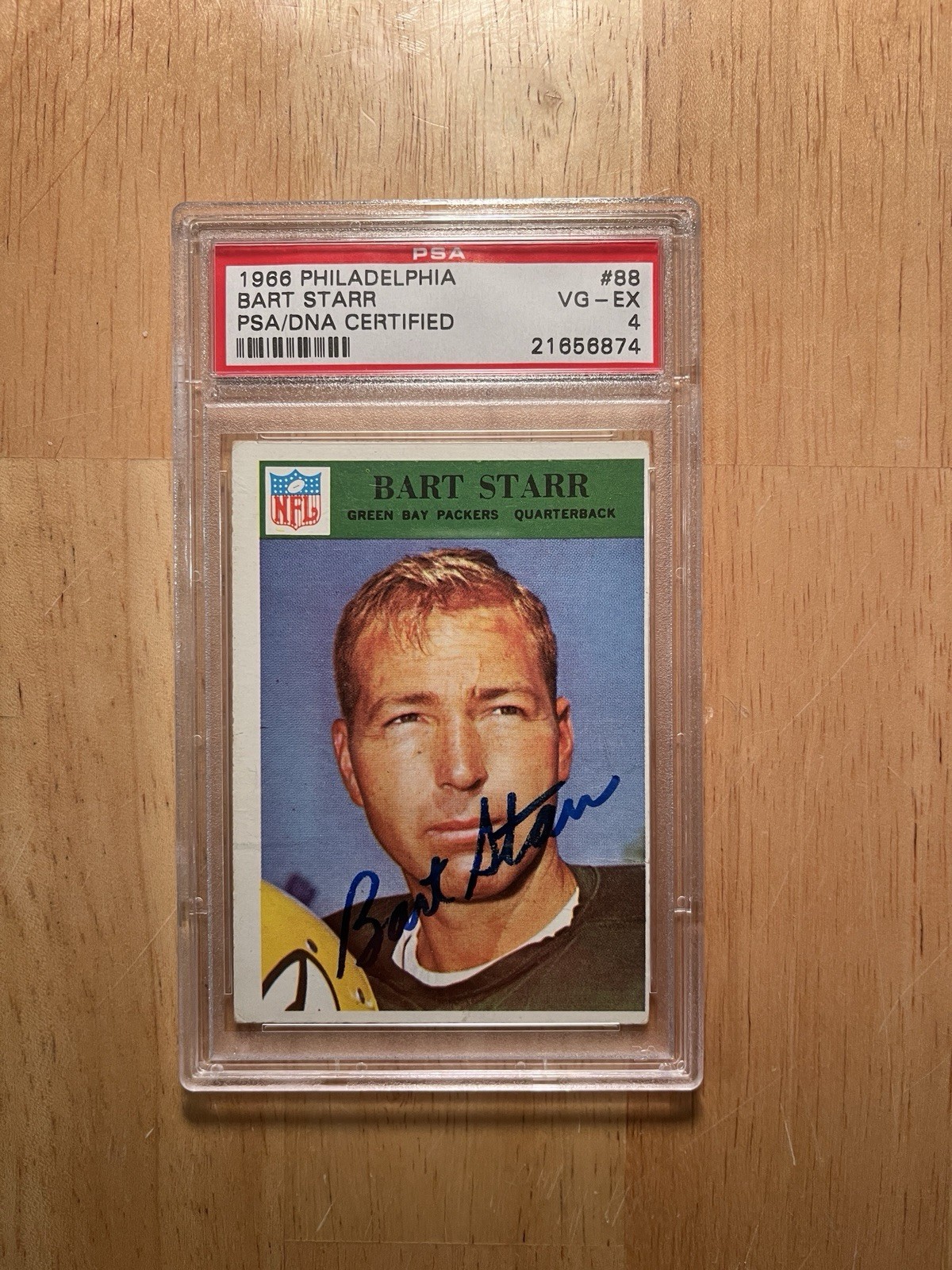 1966 BART STARR Signed Philadelphia #88 HOF- PACKERS-PSA/DNA 4 10 Auto 3 Higher 1966 BART STARR Signed Philadelphia #88 HOF- PACKERS-PSA/DNA 4 10 Auto 3 Higher