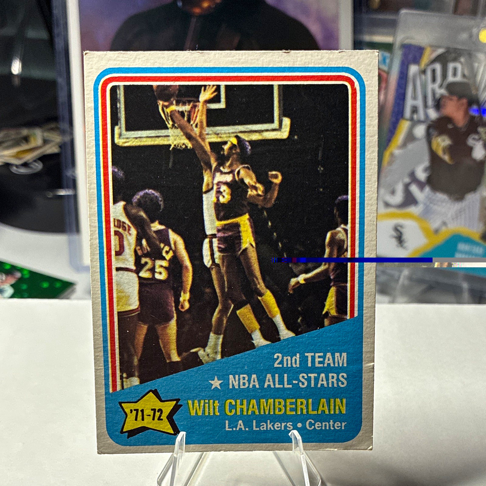 Topps 1972-73 Wilt Chamberlain #168 Los Angeles Lakers All-Star Card Topps 1972-73 Wilt Chamberlain #168 Los Angeles Lakers All-Star Card
