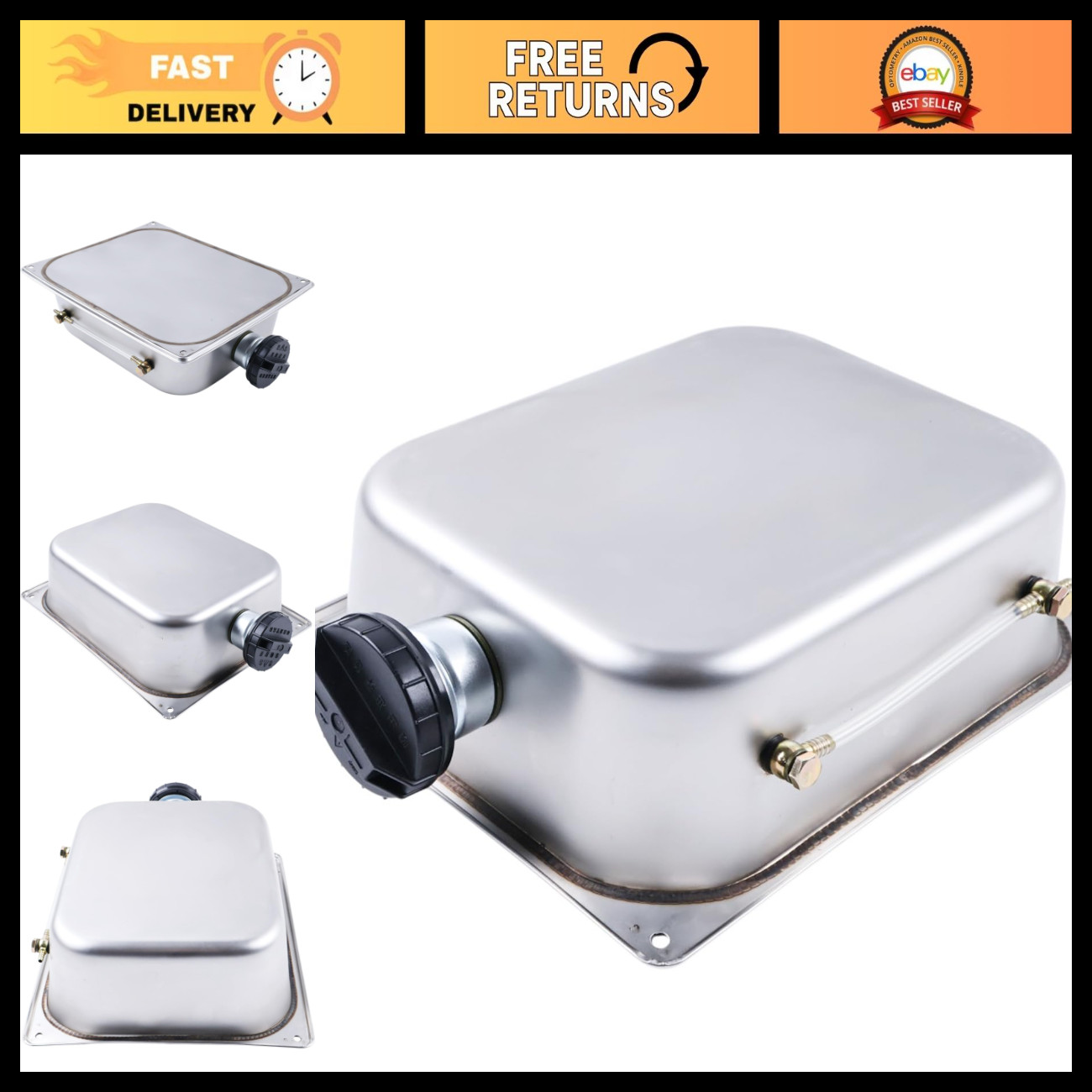 7L Stainless Steel External Gas Fuel Tank Reservoir - 1.85 Gallon Capacity, Dura 7L Stainless Steel External Gas Fuel Tank Reservoir - 1.85 Gallon Capacity, Dura