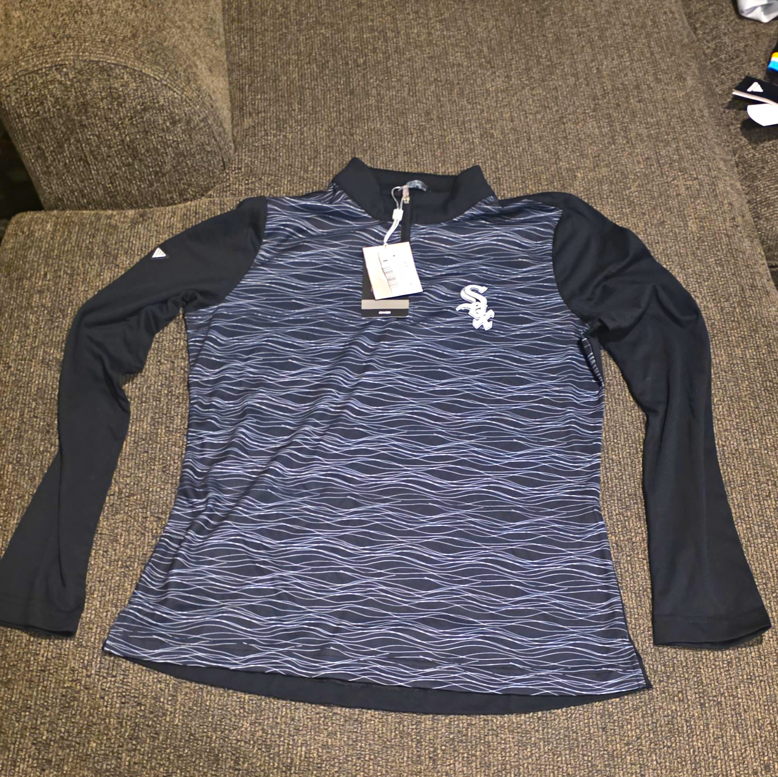 Levelwear Chicago White Sox MLB Black/Gray Women\'s 1/4 Zip Pullover Size M
