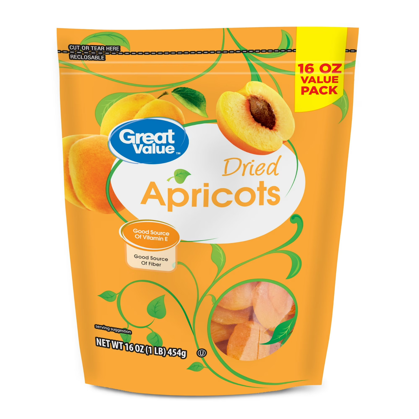 New Great Value Dried Apricots, 16 Oz ..