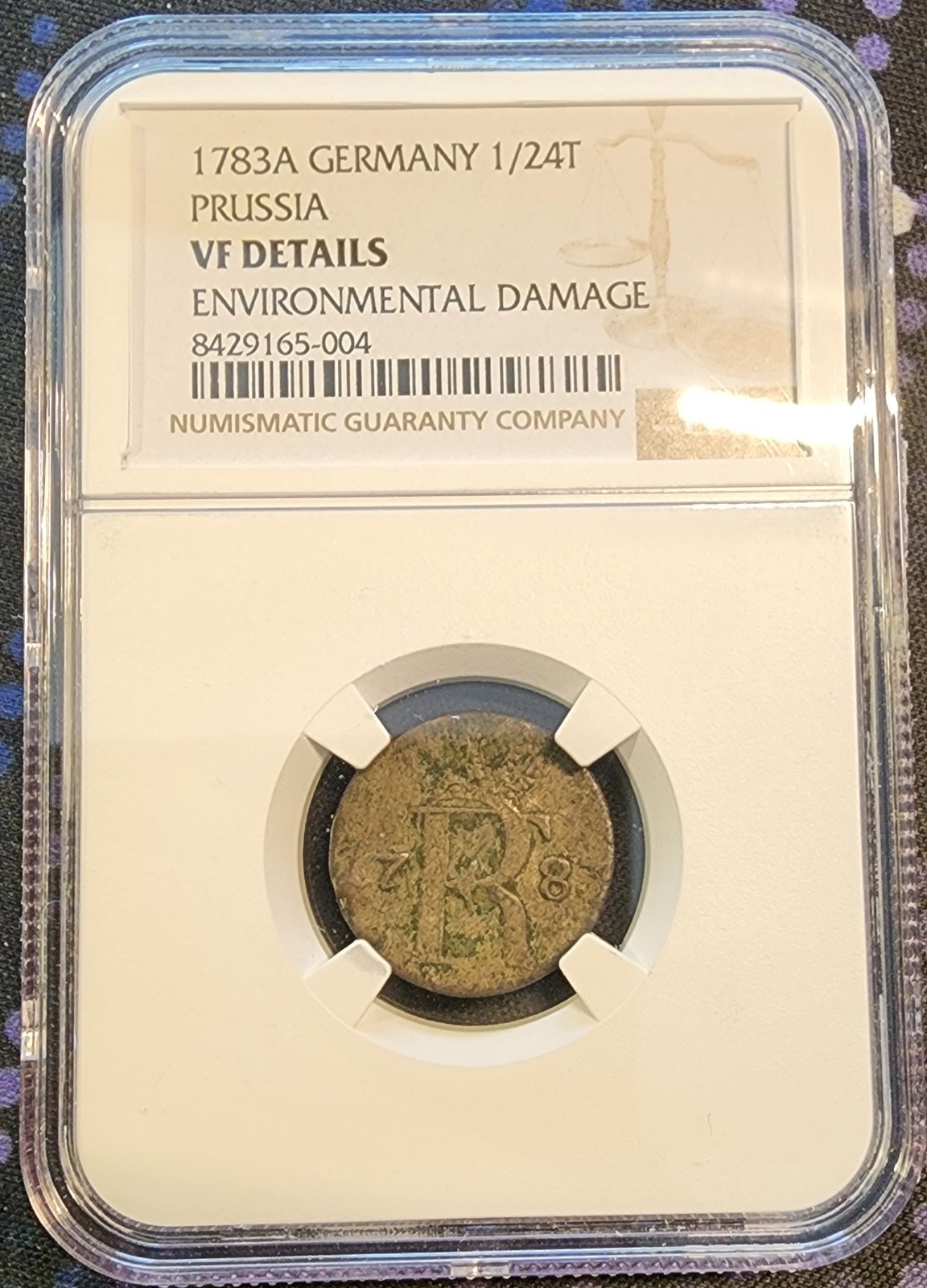 1848 Saxony 2NG NGC Graded F12