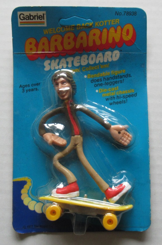BARBARINO WELCOME BACK KOTTER VINTAGE 1977 GABRIEL FIGURE ON SKATEBOARD SEALED BARBARINO WELCOME BACK KOTTER VINTAGE 1977 GABRIEL FIGURE ON SKATEBOARD SEALED
